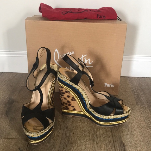 Christian Louboutin Shoes - Christian Louboutin Trotolita 140 Calf/Pony Wedge